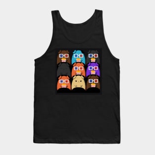 Guinea Pigs at the Cinema- cute guinea pigs in 3D glasses eating popcorn Tank Top